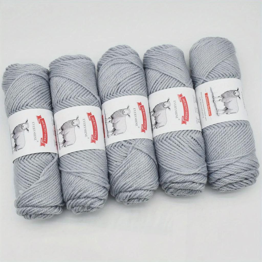 5 szt. Przędza z wełny merynosów Wielokolorowa Gruba Robótka Ręczna Materiały Miękka i Ciepła 500g/1.1lb Łącznie Ręczne Dzierganie i Szydełkowanie Materiały do Rękodzieła DIY