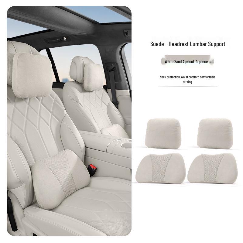 Luxeed V9 Neck and Lumbar Support Headrest Pillow for Car Interior Decoration and Modification