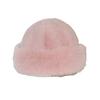 Faux Fur Winter Bucket Hat Solid Color Soft Texture Thickened Warm Plush Hat Gentle