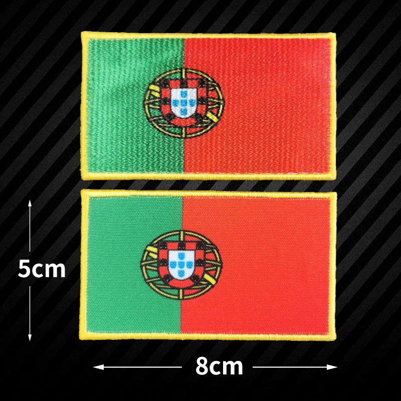 5 Stück Weltflagge Stickerei Stoffaufkleber Armband Klettverschluss DIY Aufnäher Stickerei Stoffaufkleber