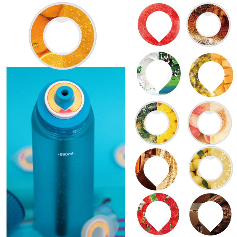 Creative Air Up Water Bottle Tritan Taste Pod Fruit Fragrance Flavor Peach Cola
