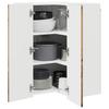Lucca Wall Corner Cabinet Reclaimed Wood Look 57 X 57 X 80 Cm Particleboard