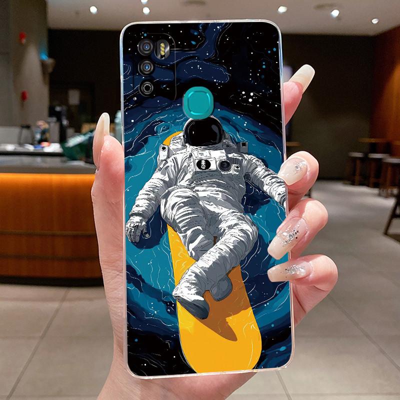 Pour Infinix Hot 9 Play Coque Arrière X680 X680B X680C Esthétique Mignon Cool Garçons Filles Coque de Téléphone Silicone Souple Coque Transparente