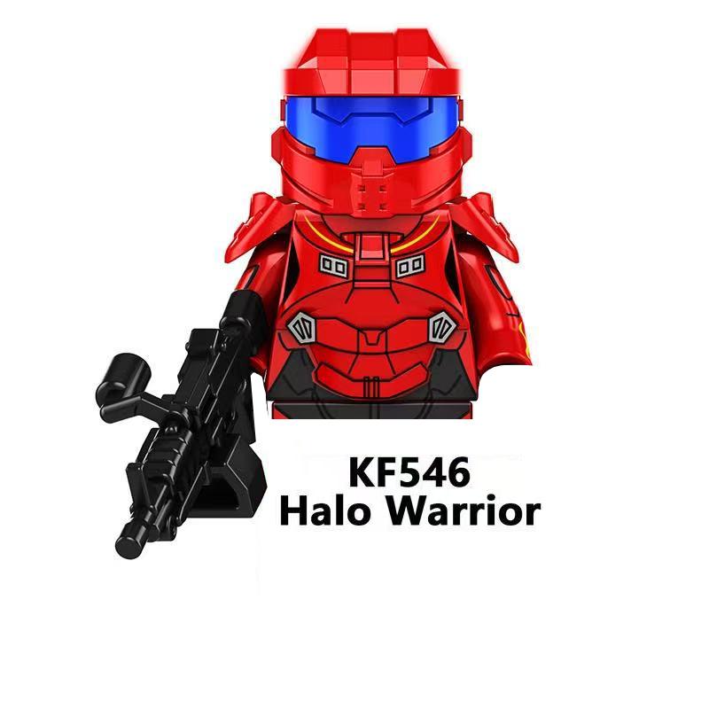 Hot movie Game character Halo Warrior building block army soldier children's brick toy assembly DIY block collection gift
