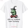 Whimsical Frog Wizard Off To Commit Tomfoolery Funny T Shirt Vintage Washed Soft Fashion Stylish Stretched Unisex Comfortable