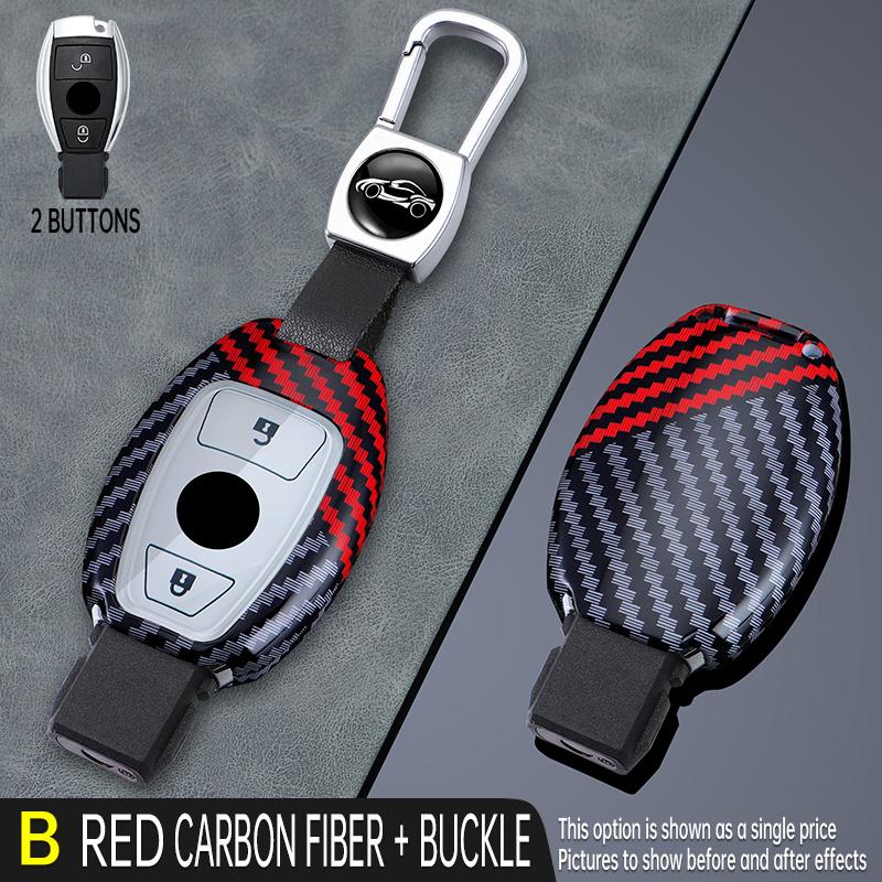 Carbon Fiber Car Key Cover Fob Case Shell for Mercedes Benz A B C E Class GLS GLA GLK GLC CLS CLA AMG W204 W205 W212 W463 W176