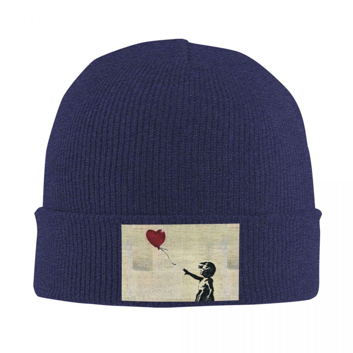 

Banksy s Girl With A Red Balloon III Warm Knitted Cap Hip Hop Bonnet Hat Autumn Winter Outdoor Beanies Hats for Unisex Adult