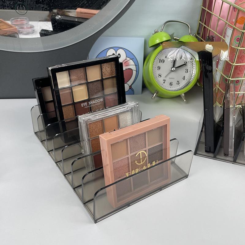 Clear 7-Grid Makeup Organizer Display Box for Eyeshadow Palette and Powder Compact Storage