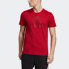 Adidas Letter Comfortable Versatile Sports Crew Neck Short Sleeve T-Shirt Men Tops Deep-Red ED7276