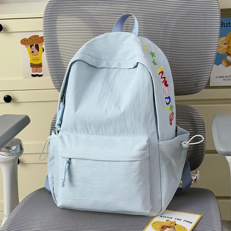 Schoolbag Women's Simple Large Capacity Travel Backpack Women's Leisure Tide Japanese Junior High School High School Student Backpack