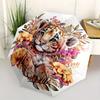 1pc Cute Tiger & Flowers Automatic Opening and Closing Umbrella - Lightweight 3-Fold Design, Suitable for Fans, Travel, Daily Use - Official