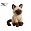 Kit de Manualidades para Adorno de Gato Patchwork DIY, Crea un Adorable Adorno, Animal 3D Costura Tela Pre-cortada Gatito Lindo para Adultos Principiantes, Decoración del Hogar