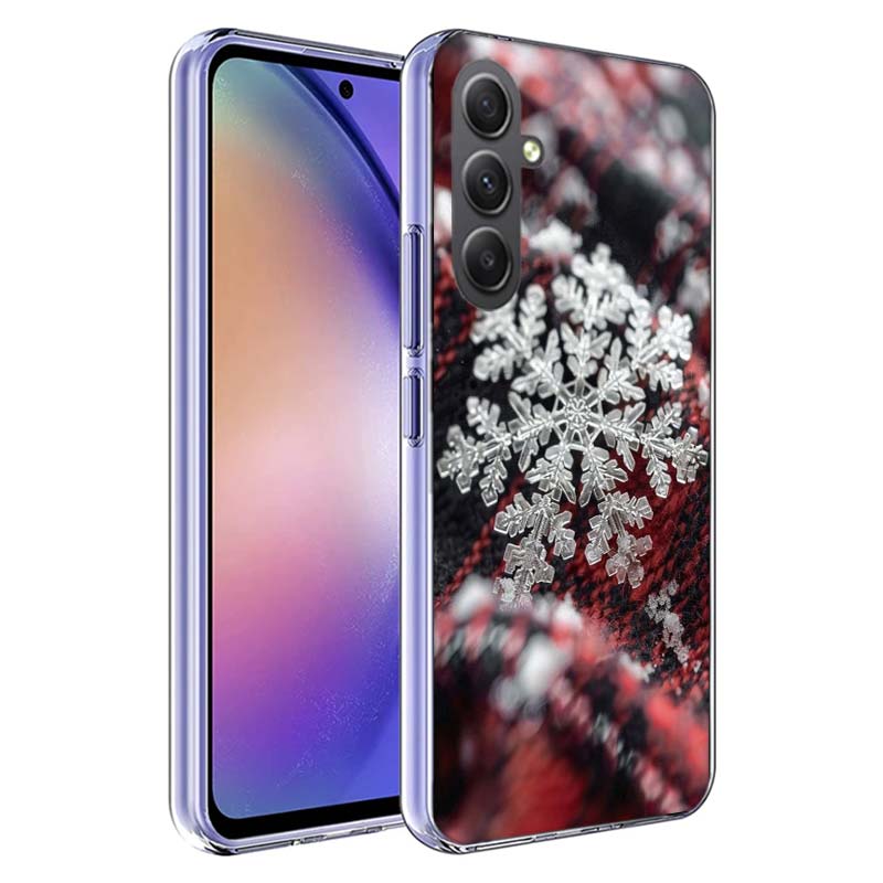 Snowflake Winter White Snow Christmas Phone Case for Samsung A17 A37 A57 A07 A16 A26 A36 A56 A06 A02S A12 A22 A32 A52S A04S A14