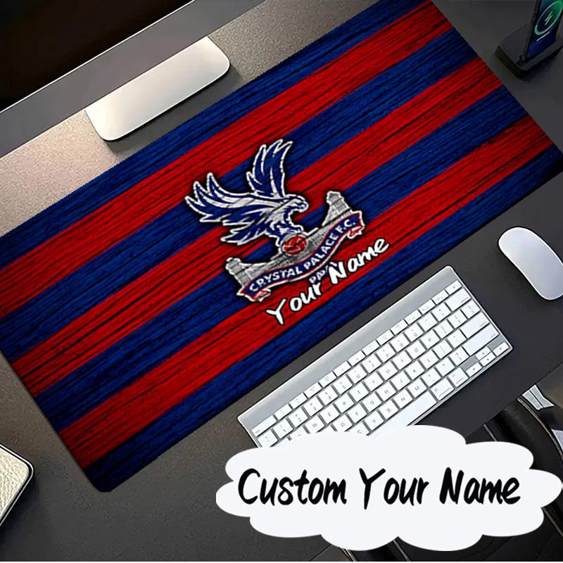 Custom Name Mouse Pad Crystal Palace Crest Design Mouse Pad, Gaming Mouse Pad, Keyboard Pad, Desk Decor for Computer Notebook Fan Birthday Gift