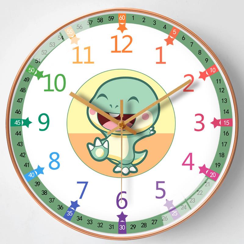 14-inch 35cm early education wall clock living room modern children's quartz clock silent creative student classroom clock