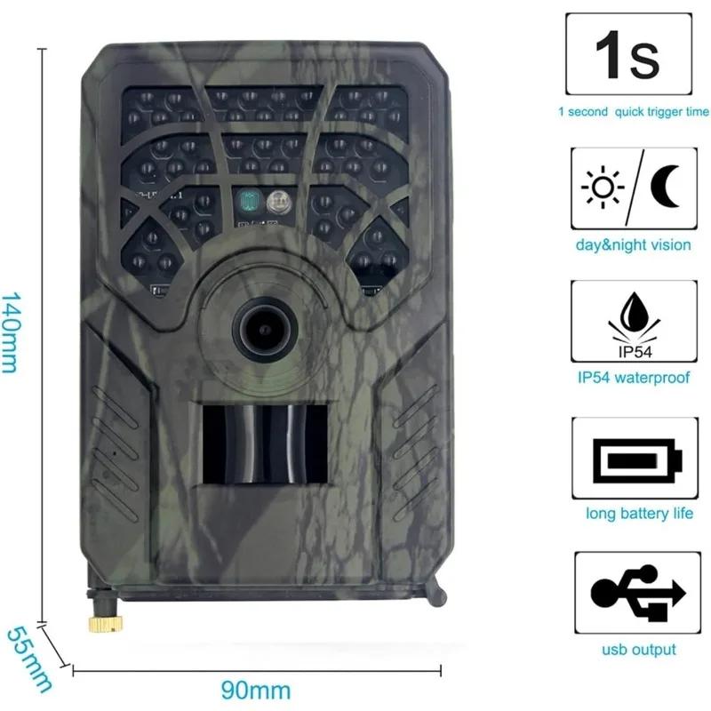 Hunting Trail Camera with Night Vision Waterproof Trail Camera Infrared Night Vision Motion Activated Trigger Security Cam