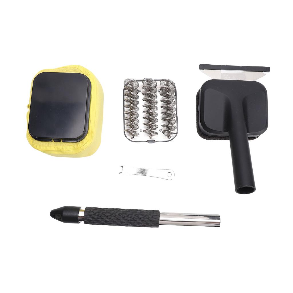 Steam Grill Brush 3 Replaceable Cleaning Head 20 Inch Handle Multifunctional Fireproof BBQ Cleaner Brush Scraper for