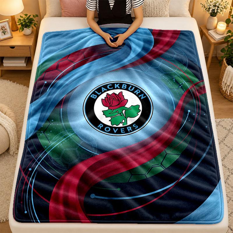 Flannel BlanketBlackburn Rovers Football Warm Soft Throw Blanket for Indoor Sofa Bed Living Room Use