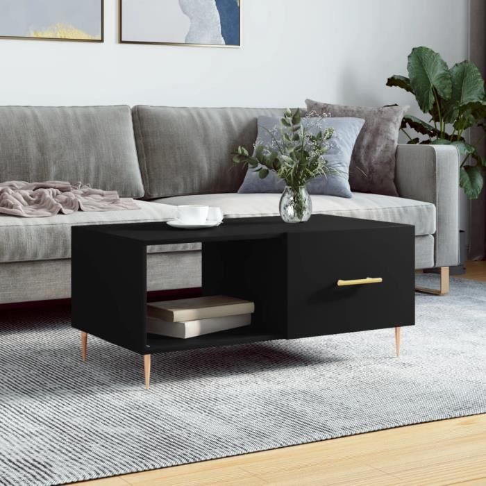 VidaXL Coffee Table Black 90x50x40 Cm Engineered Wood 829197