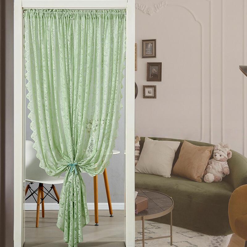 1pc French Lace Floral Curtains Tulle Window Blind Screen Curtain Living Room Luxury European Lace Sheer Curtains Home Decor
