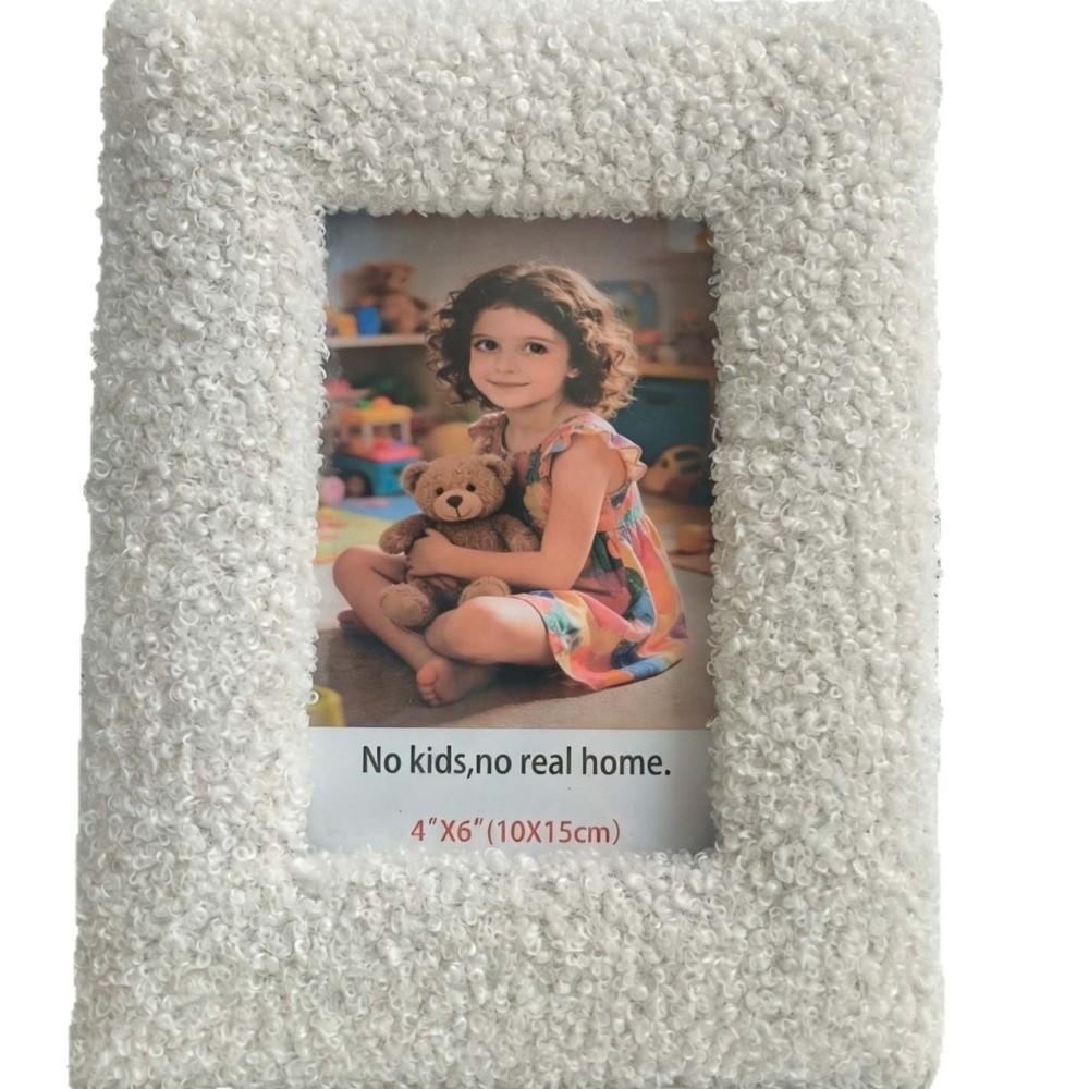Creative 6/7/8 Inch Picture Frame Fake Fur Picture Frame Ornaments Living Room Decor