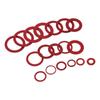 150Pcs Red Flat Washers 14 Sizes Insulation Washer with Plastic Box Flat Ring Washers