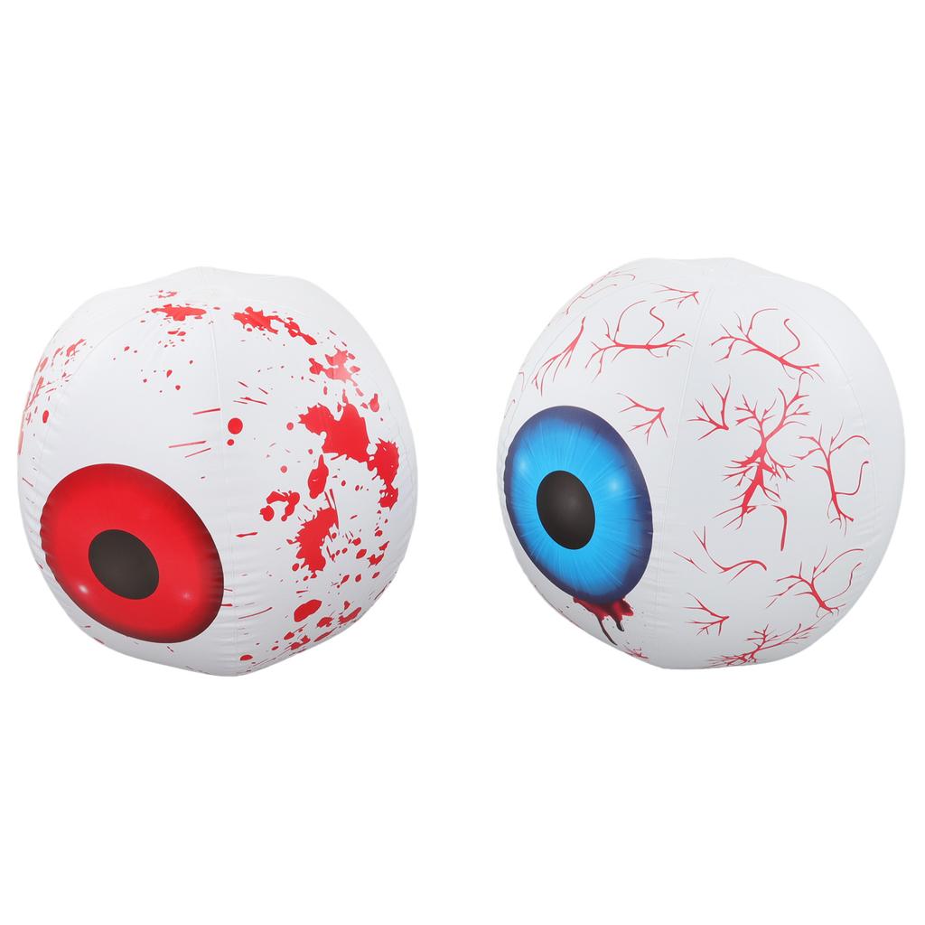2PCS Terror Inflatable Decoration with 12 Color Adjustable LED Inflatable Eyeball Lamp For