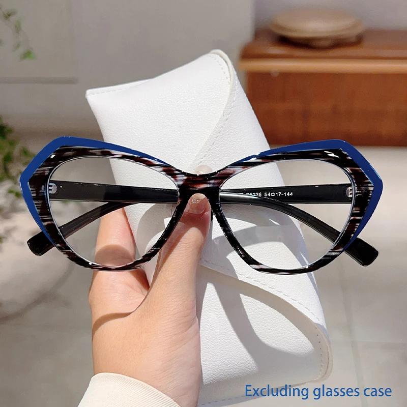 Fashion Cat Eye Glasses Women New Fashion Multi-color Rim Eyeglasses Trendy Chic Design Blue Light Blocking Eyewear
