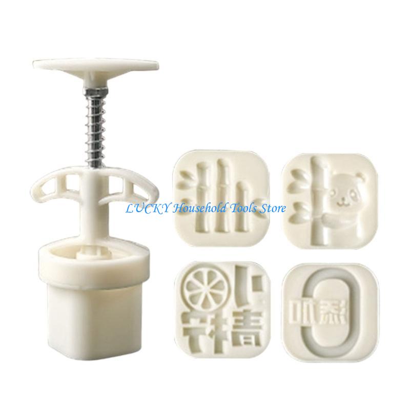 

J0MC Traditional Molds Set Green Grams Cake Molds Animal Dessert Shaping Tool