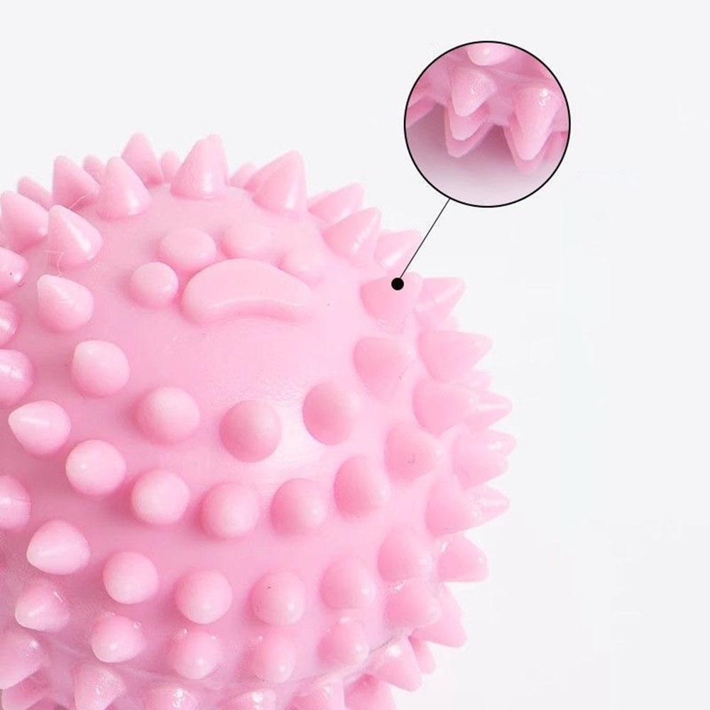 Dog Chew Toy Footprint Spiked Ball - Teeth Cleaning, Molar & Training Toy for Interactive Play,