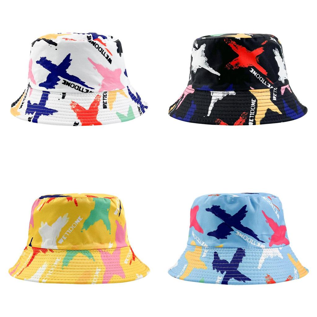 Trendy Double-sided Fisherman Hat With Pattern For Year-round Sun Safety