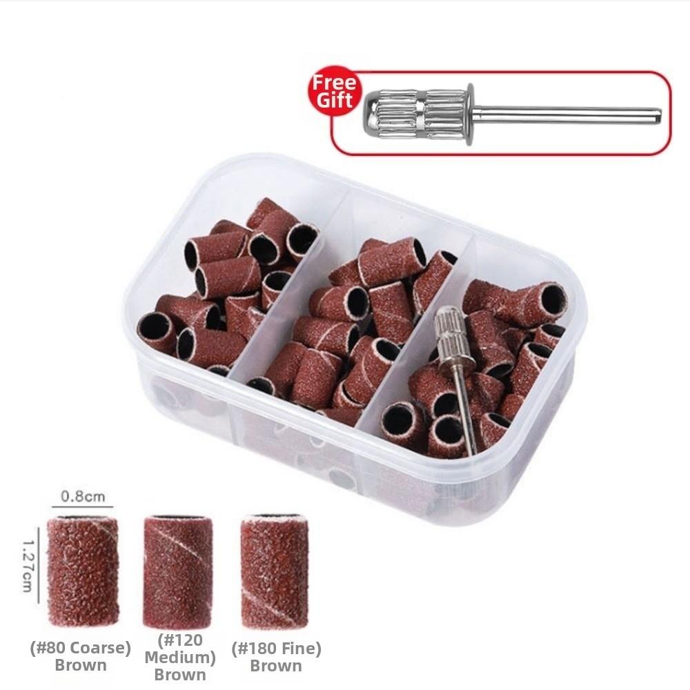 75/210Pcs Sanding Bands Nail Drill Bits Multi-functional Nail Grinder Polish  Manicure