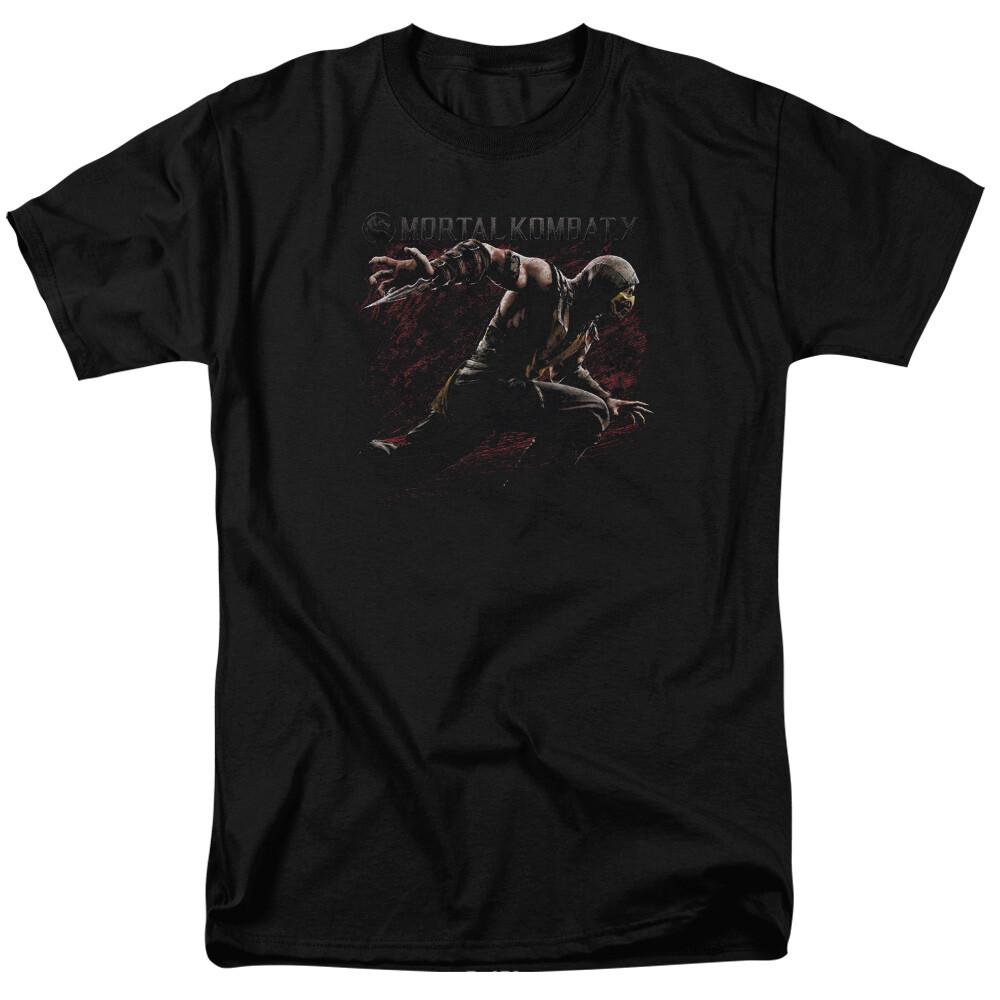 

26 Mortal Kombat Scorpion Lunge T Shirt Licensed Comic Book Video Game Tee Black Unisex T-Shirt XXL