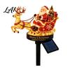 Warm White Festive Garden Lamps Santa And Reindeer Sleigh Solar Stake Light LED Christmas Pathway Holiday Landscaping Lighting Lamp Powered Outdoor