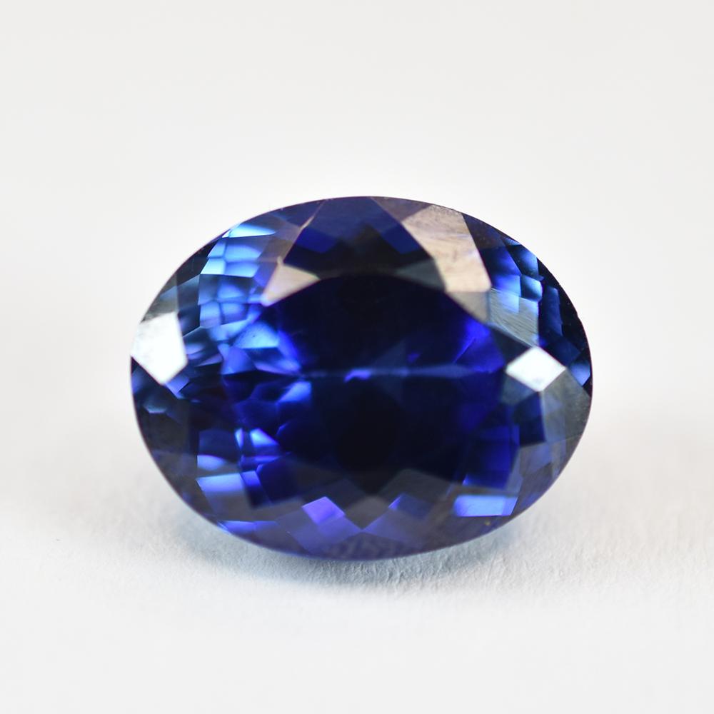 Natural Blue Tanzanite Loose Gemstone 11.25 ct Oval Cut for Jewelry Making and Gem Collections