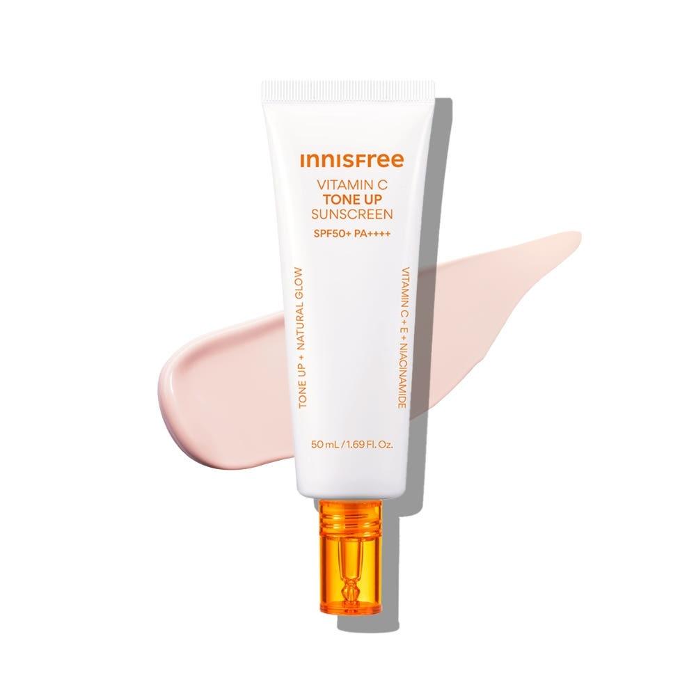 Innisfree Vitamin C Peach Tone Up Sunscreen Brightening UV Protection 50ml
