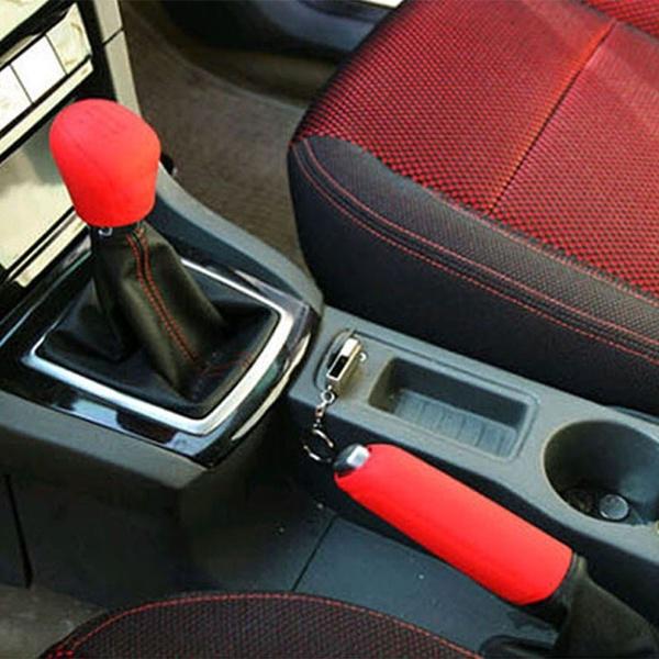 1 set/ordine Universale Auto Manicotto Della Copertura del Freno A Mano e Leva Del Cambio Leva Del Cambio Pomello Copertura Copertura del Freno A Mano e Del Cambio copertura