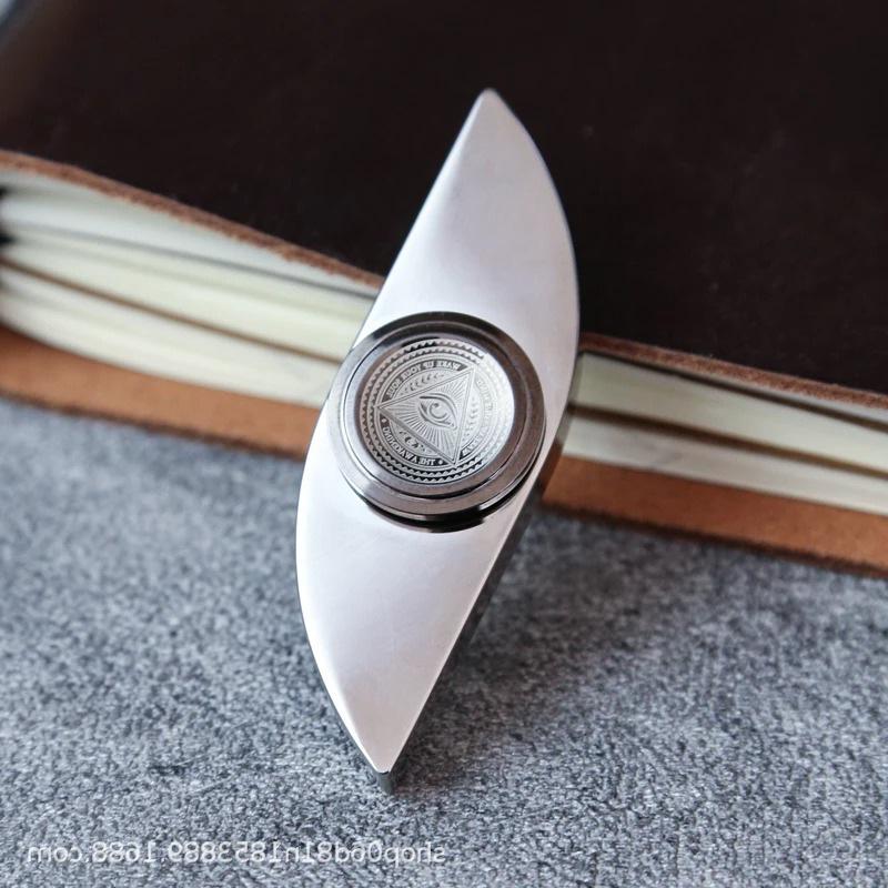 Seiko Stainless Steel Rotating Finger Gyroscope Decompression Toy - Silver