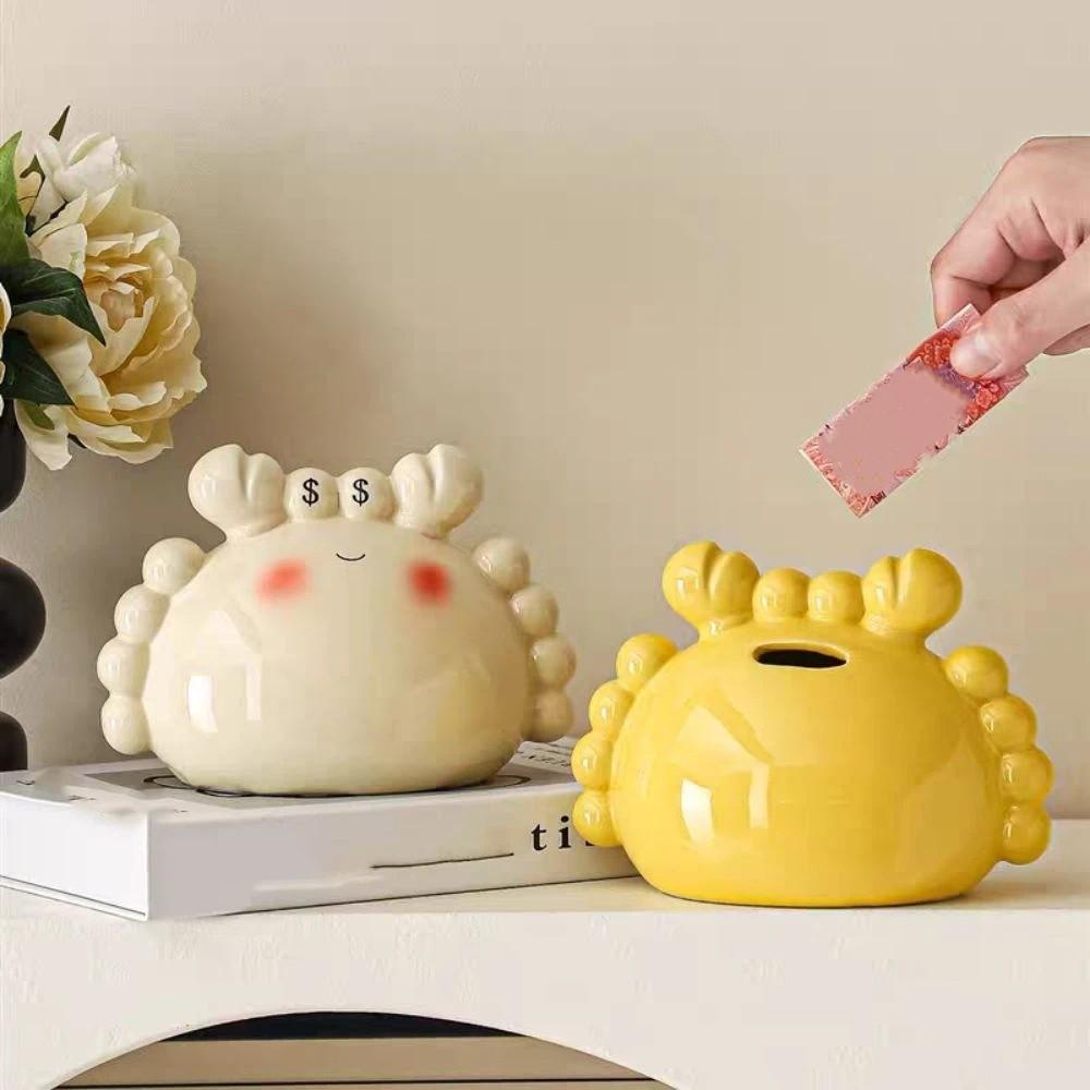 Kawaii Cartoon Krabbe Spardose Keramik Spardosen Tierfiguren Spardose Schülergeschenke