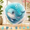 2D Flat, 2D Flat Acrylic Sun Catcher, Watercolor Cartoon Little Whale Themed Sun Catcher, Home and Garden Decoration, Suitable As a Gift for Christmas