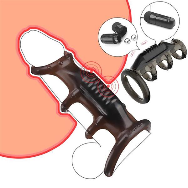 Penis Vibrating Ring Lasting Enlarge Cock Stimulate Massage Clitoris Anal Bondage Rings Sex Toys For Men Fetish Couples Sexual