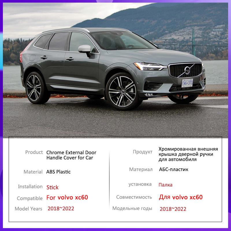 Chrome Smart Outer Door Handle Cover for Volvo XC60 60 MK2 2018     Car External Protective Accessories Stickers