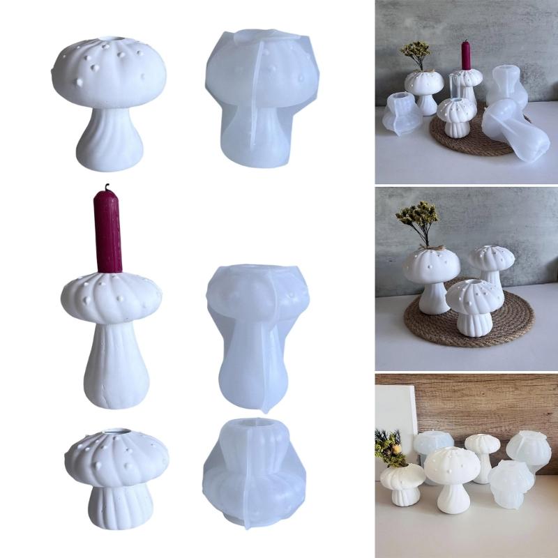 Vasi Fioriera a Fungo Pratici Stampo Robusto in Silicone Materiali per Artigianato in Cemento e Gesso per Giardino e Decorazione da Interno