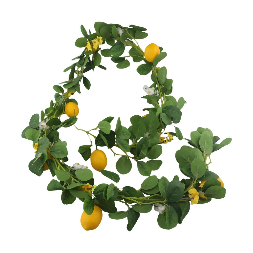 Artificial Lemon Rattan With Eucalyptus Leaves Simulation Lemon Vine Hanging Garland Wedding Party Home Decoration