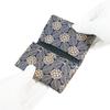 [Inden-ya] Inden Business Card Case, Large Capacity, Deerskin, Navy Blue with White Lacquer, Hydrangea Pattern, 2501-14-174