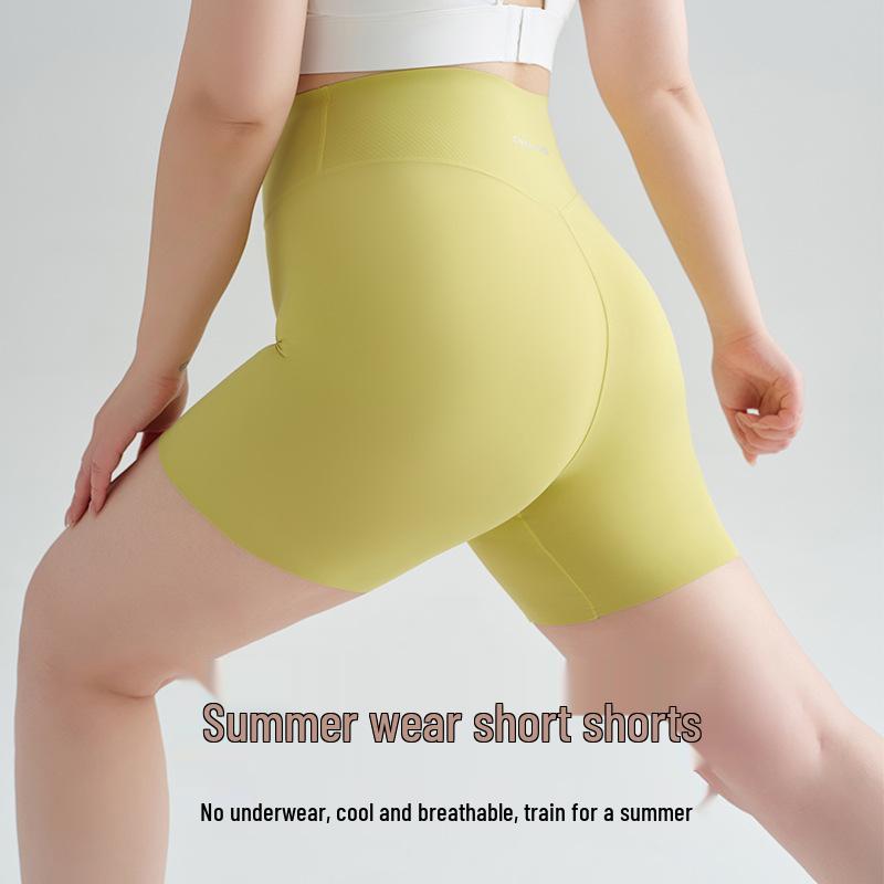

2025 Women s High Waist Yoga Shark Shorts: Anti-Exposure Cycling & Fitness Base Layer, Plus Size XL