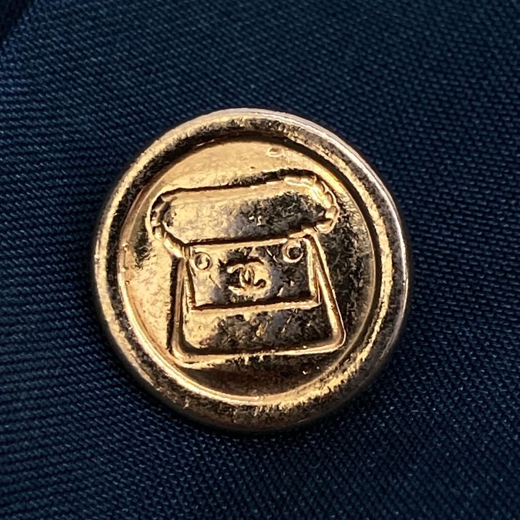 Chanel VINTAGE Matelasse Button Shirt Jacket Jacket greenUsed