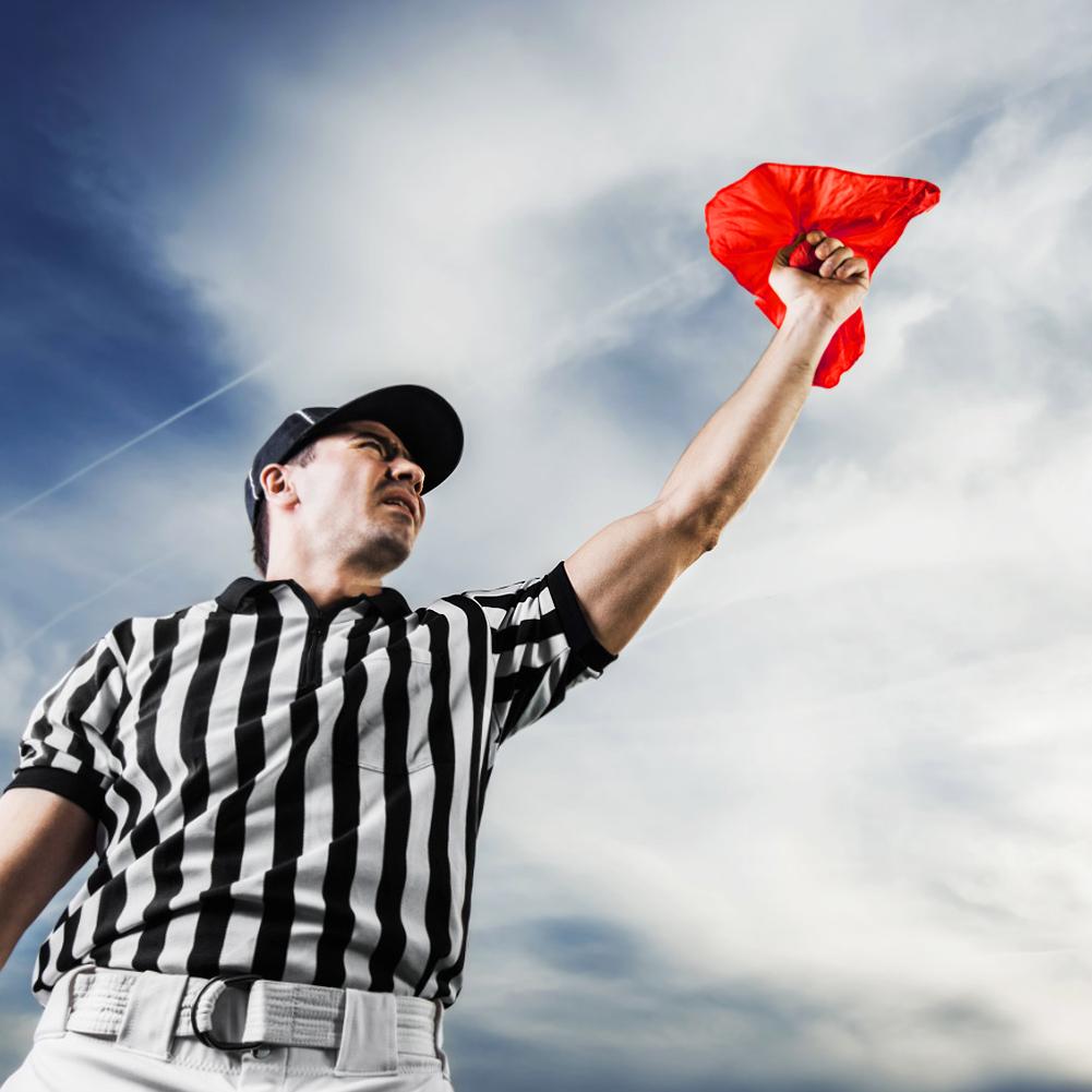 Football Penalty Flag Polyester Cloth Football Challenge Flags Football Flags for Football Games Party Accessory