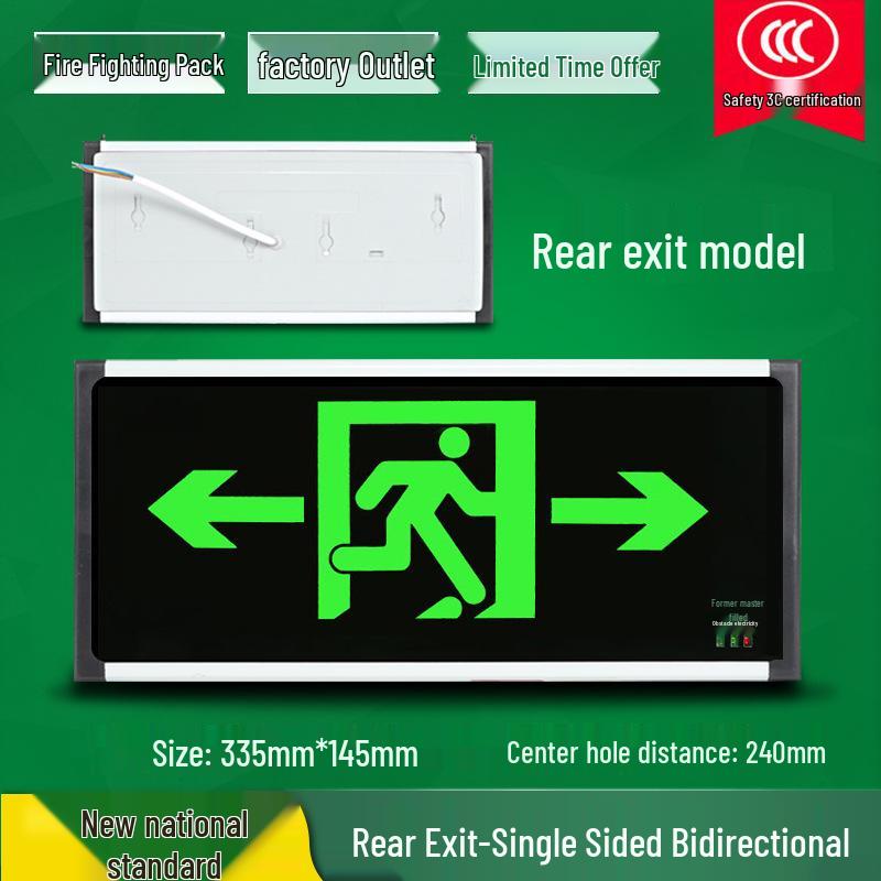 LED Fire Emergency Exit Sign with Plug-In for Evacuation Routes
