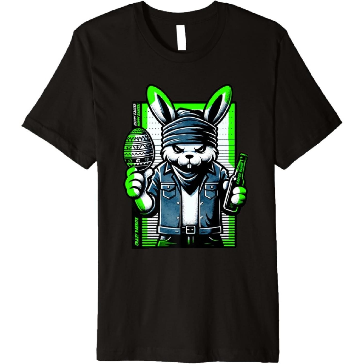 Crazy Rabbit for Easter_ Hilariously Fun Bunny & Easter Egg! Premium T-Shirt S